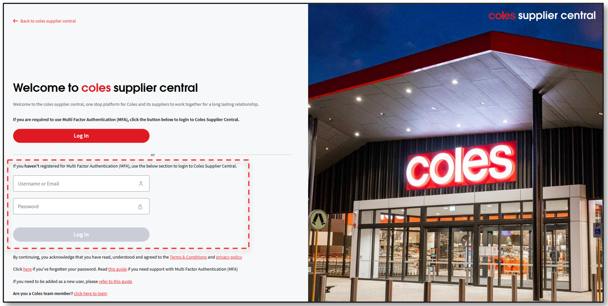 Multi-Factor Authentication on Coles Supplier Central | coles supplier ...